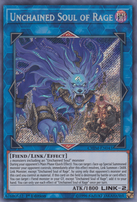 Unchained Soul of Rage [CHIM-EN043] Secret Rare - Yugioh Cards For Your TCG Needs!