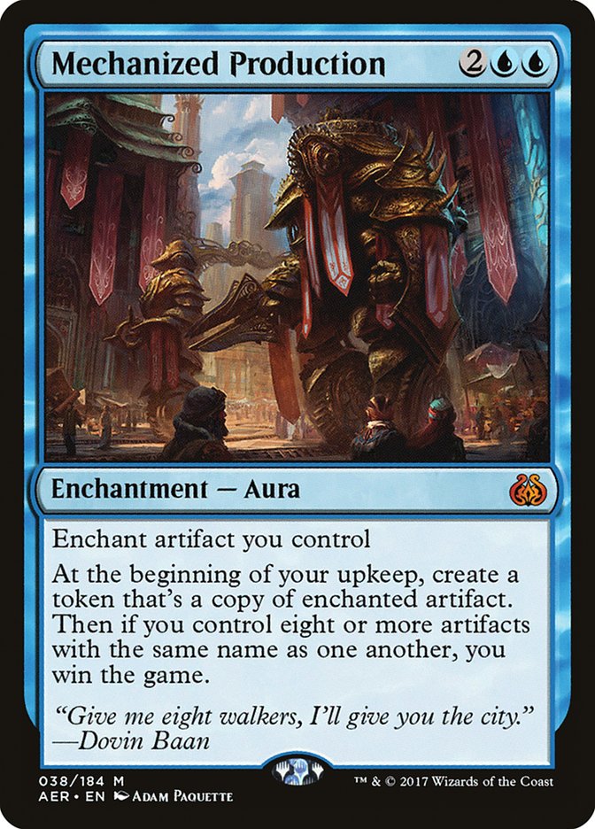 Mechanized Production [Aether Revolt] Magic: The Gathering