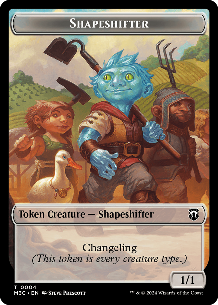 Shapeshifter (0004) // Copy Double-Sided Token [Modern Horizons 3 Commander Tokens] Magic: The Gathering