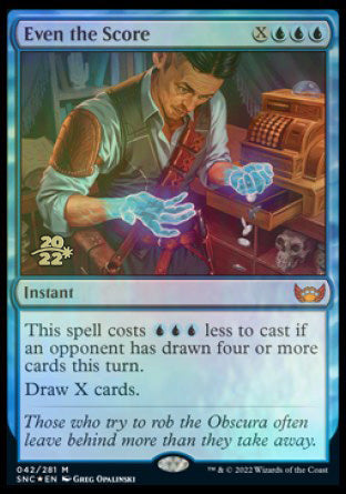 Even the Score [Streets of New Capenna Prerelease Promos] Magic: The Gathering