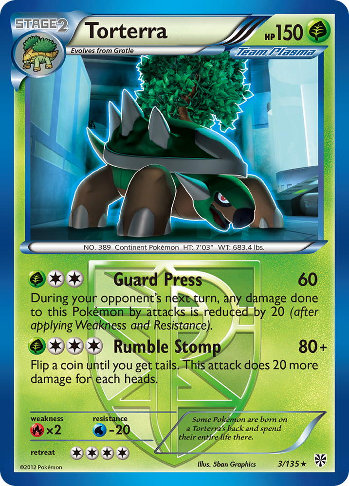 Torterra (3/135) [Black & White: Plasma Storm] Pokémon