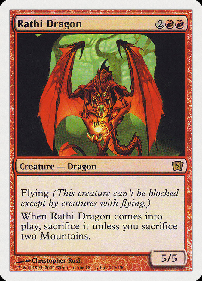 Rathi Dragon (9th Edition) [Oversize Cards] Magic: The Gathering