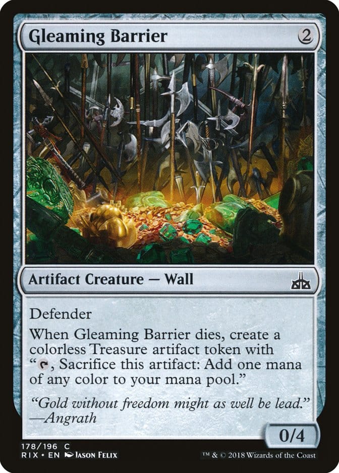 Gleaming Barrier [Rivals of Ixalan] Magic: The Gathering
