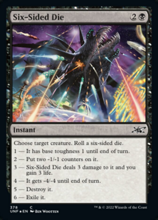 Six-Sided Die (Galaxy Foil) [Unfinity] Magic: The Gathering