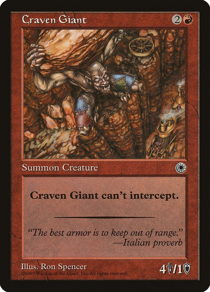 Craven Giant [Portal] Magic: The Gathering
