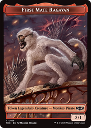 First Mate Ragavan // Treasure Double-Sided Token [Tarkir: Dragonstorm Commander Tokens] Magic: The Gathering