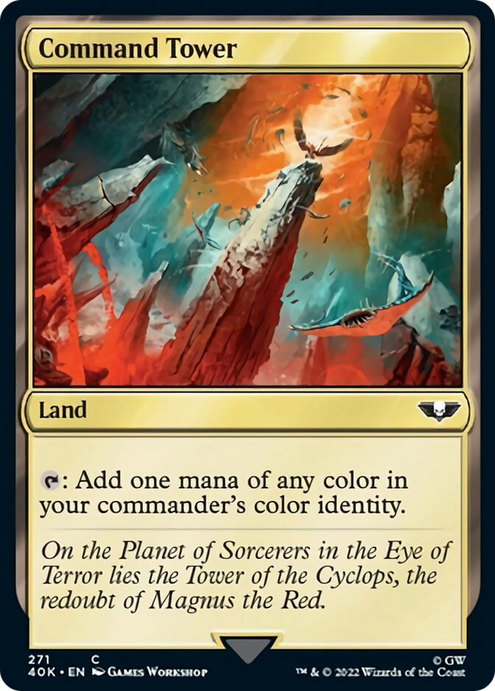 Command Tower (271) (Surge Foil) [Warhammer 40,000] Magic: The Gathering