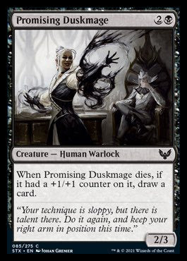 Promising Duskmage [Strixhaven: School of Mages] Magic: The Gathering