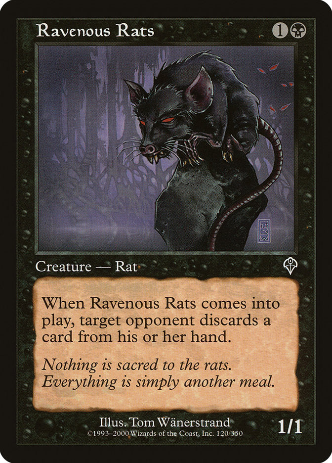 Ravenous Rats [Invasion] Magic: The Gathering