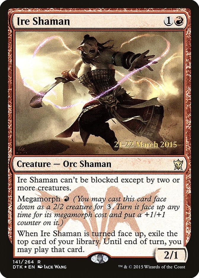 Ire Shaman [Dragons of Tarkir Prerelease Promos] Magic: The Gathering