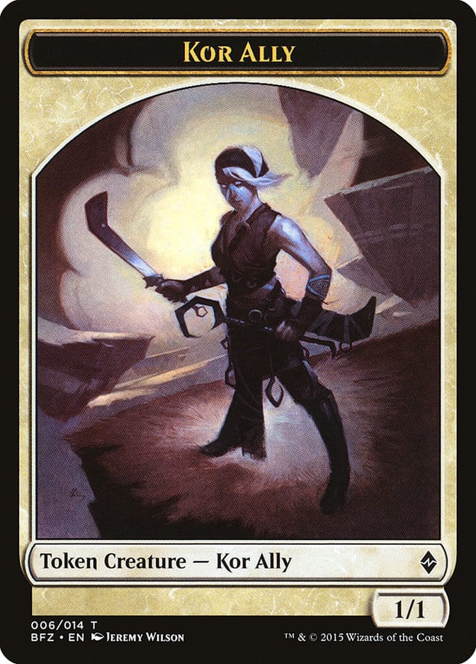 Kor Ally Token [Battle for Zendikar Tokens] Magic: The Gathering