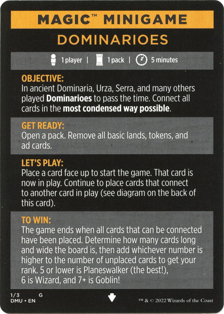 Dominarioes (Magic Minigame) [Dominaria United Minigame] Magic: The Gathering