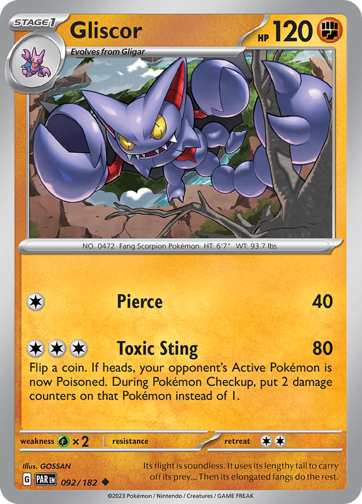 Gliscor (092/182) [Scarlet & Violet: Paradox Rift] Pokémon