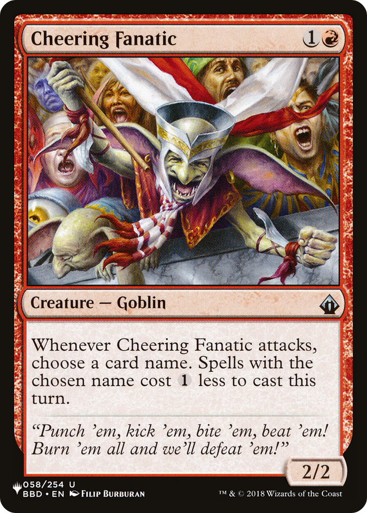 Cheering Fanatic [The List] Magic: The Gathering