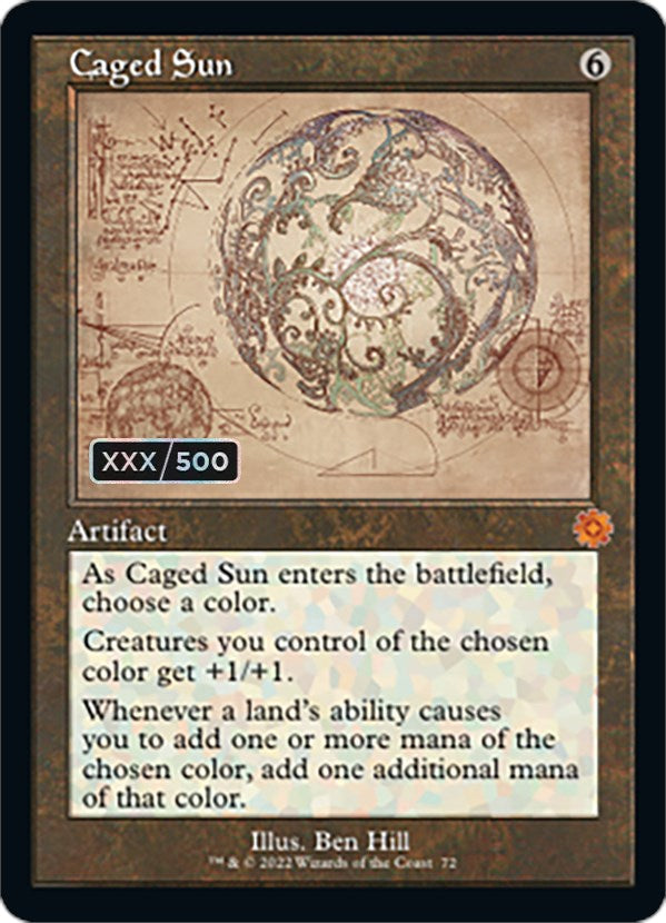 Caged Sun (Retro Schematic) (Serialized) [The Brothers' War Retro Artifacts] Magic: The Gathering