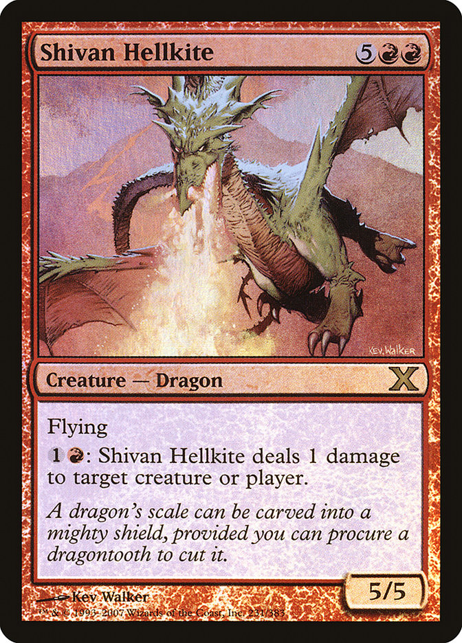 Shivan Hellkite (Premium Foil) [Tenth Edition] Magic: The Gathering