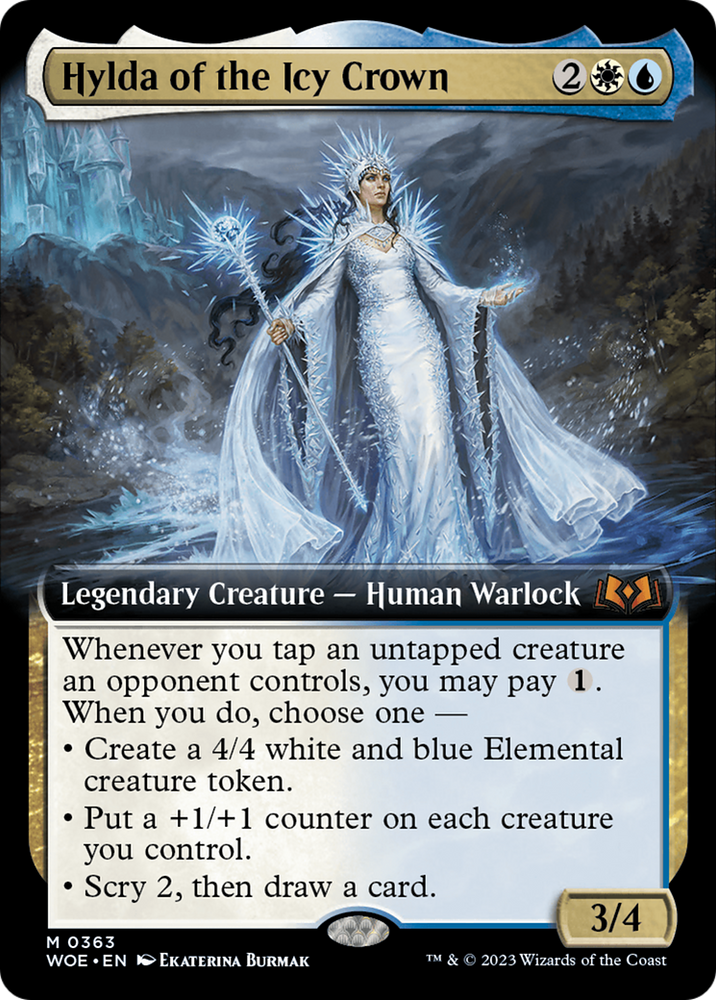 Hylda of the Icy Crown (Extended Art) [Wilds of Eldraine] Magic: The Gathering