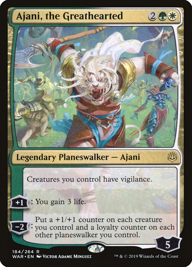 Ajani, the Greathearted [War of the Spark] Magic: The Gathering
