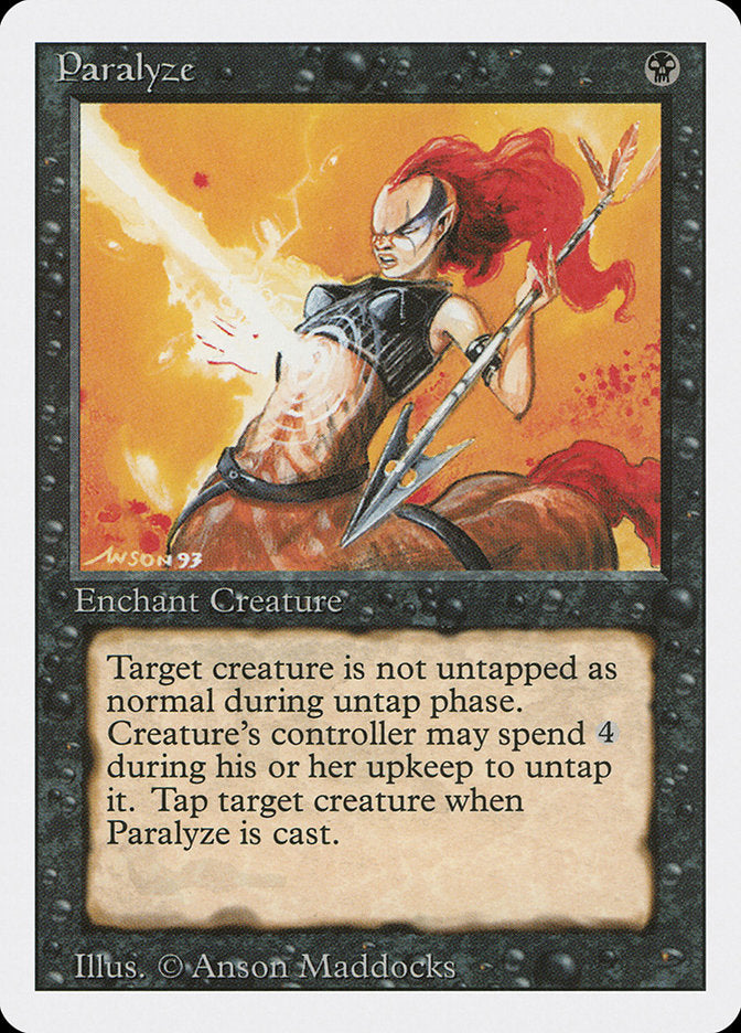 Paralyze [Revised Edition] Magic: The Gathering