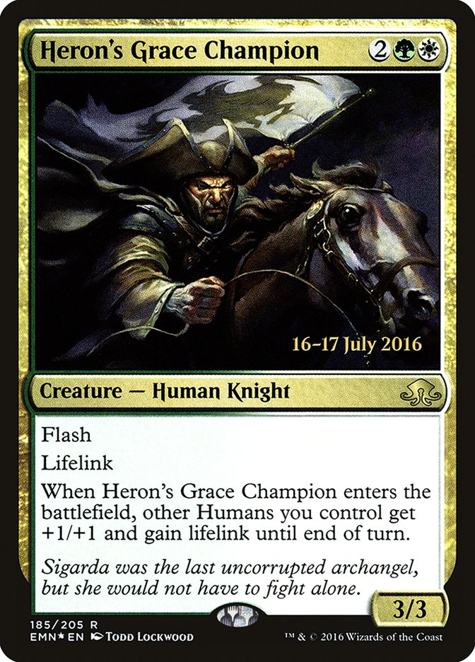 Heron's Grace Champion [Eldritch Moon Prerelease Promos] Magic: The Gathering