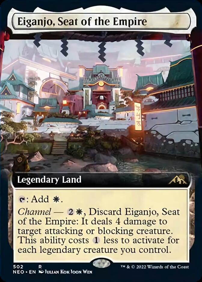 Eiganjo, Seat of the Empire (Extended Art) [Kamigawa: Neon Dynasty] Magic: The Gathering