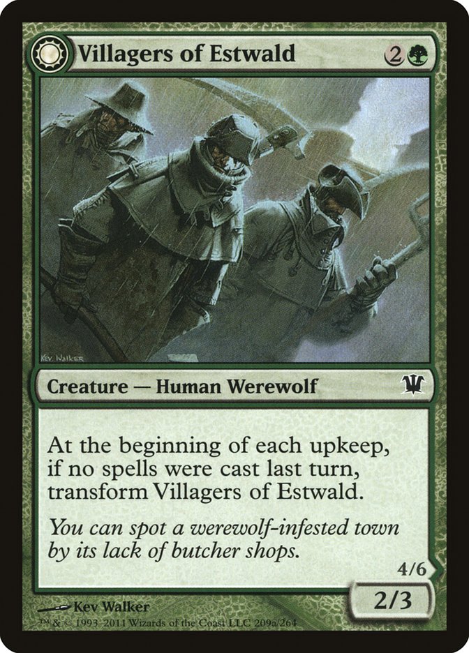 Villagers of Estwald // Howlpack of Estwald [Innistrad] Magic: The Gathering