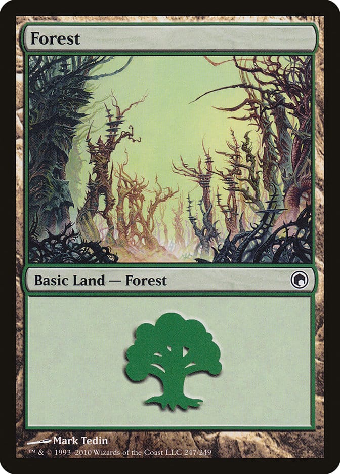 Forest (247) [Scars of Mirrodin] Magic: The Gathering
