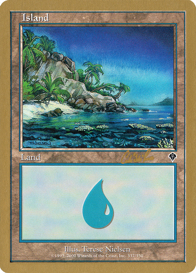 Island (cr337) (Carlos Romao) [World Championship Decks 2002] Magic: The Gathering