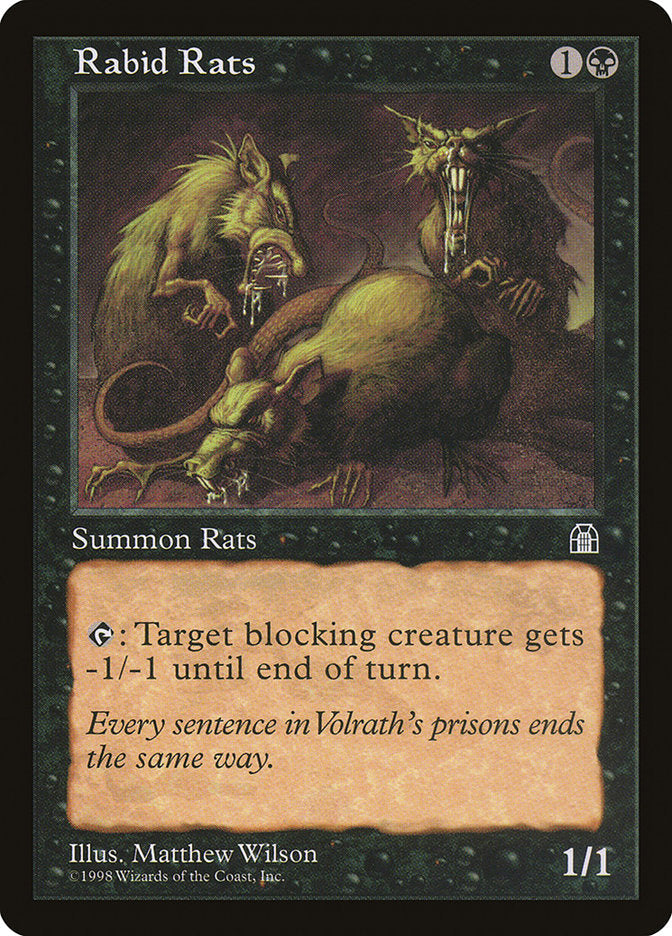 Rabid Rats [Stronghold] Magic: The Gathering