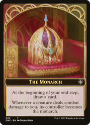 The Monarch // Golem Double-Sided Token [Phyrexia: All Will Be One Commander Tokens] Magic: The Gathering