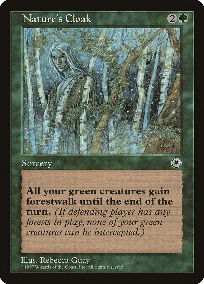 Nature's Cloak [Portal] Magic: The Gathering