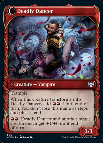 Alluring Suitor // Deadly Dancer (Showcase Fang Frame) [Innistrad: Crimson Vow] Magic: The Gathering