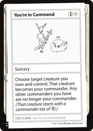 You're in Command (2021 Edition) [Mystery Booster Playtest Cards] Magic: The Gathering