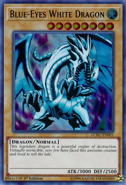 Blue-Eyes White Dragon (Version 1) [LCKC-EN001] Ultra Rare Yu-Gi-Oh!