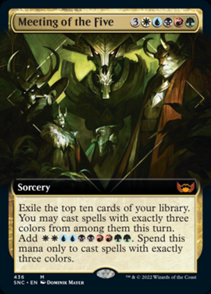 Meeting of the Five (Extended Art) [Streets of New Capenna] Magic: The Gathering