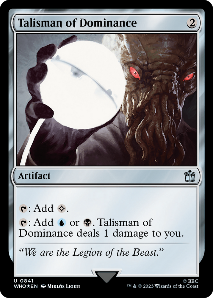 Talisman of Dominance (Surge Foil) [Doctor Who] Magic: The Gathering