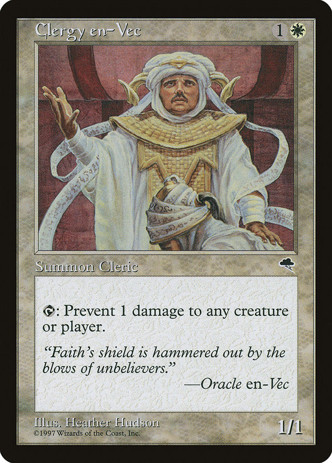 Clergy en-Vec [Tempest] Magic: The Gathering