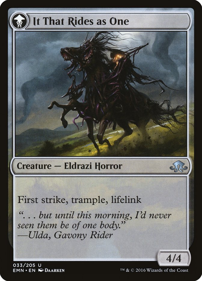 Lone Rider // It That Rides as One [Eldritch Moon] Magic: The Gathering