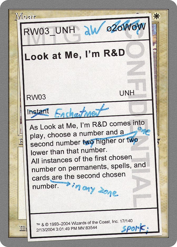 Look at Me, I'm R&D [Unhinged] Magic: The Gathering