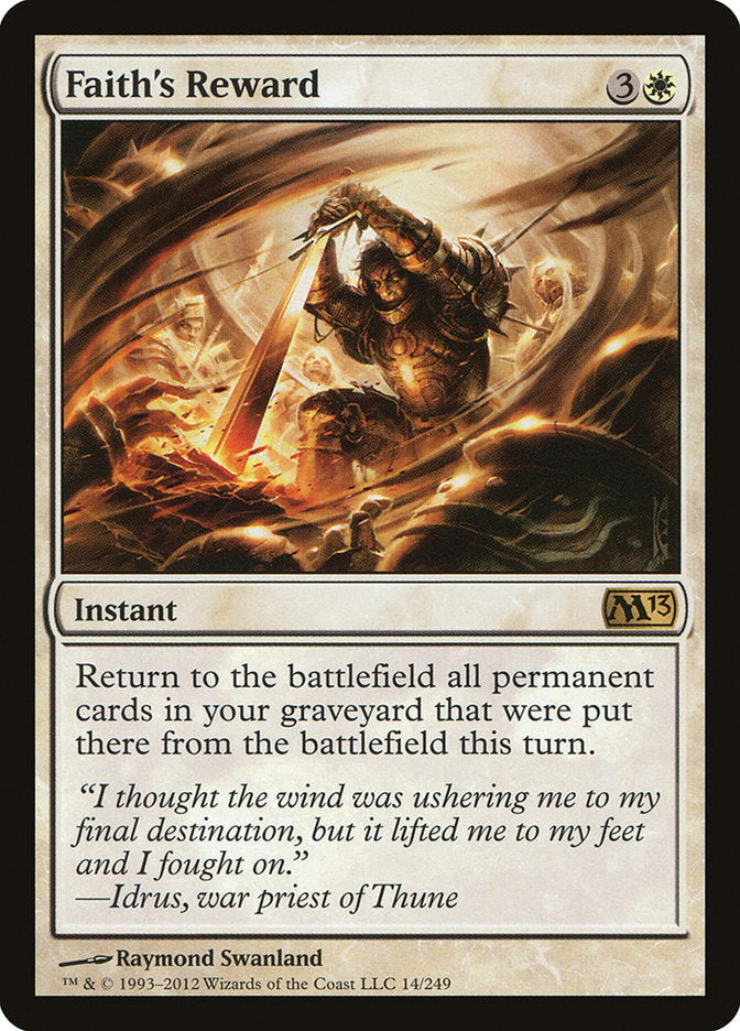 Faith's Reward [Magic 2013] Magic: The Gathering