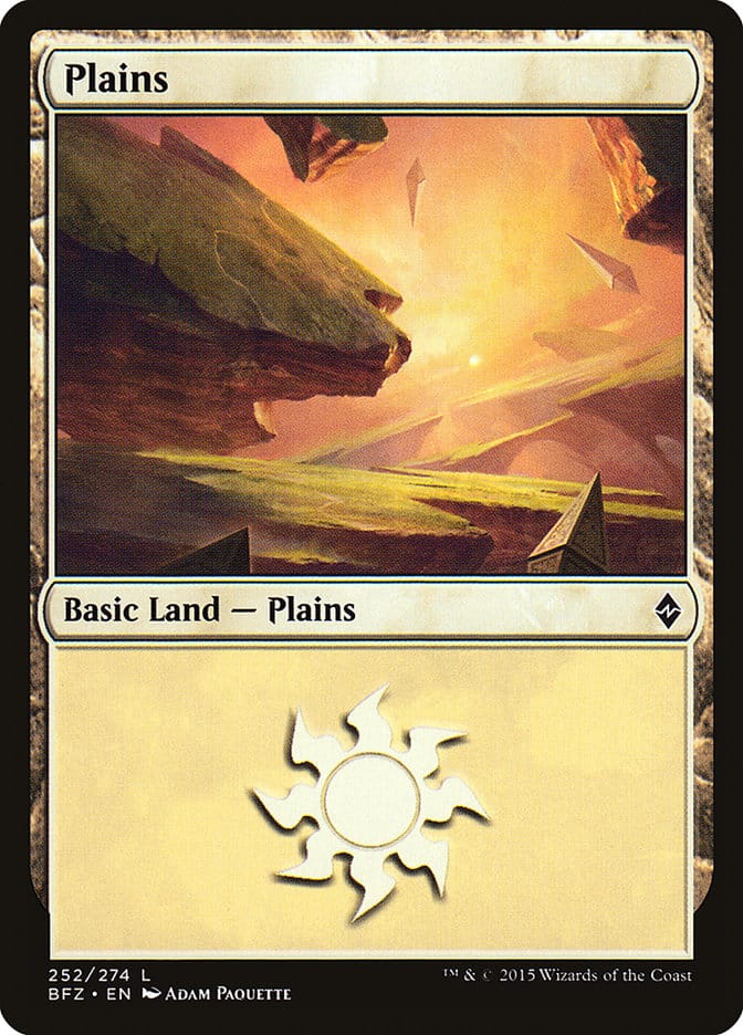 Plains (252) [Battle for Zendikar] Magic: The Gathering