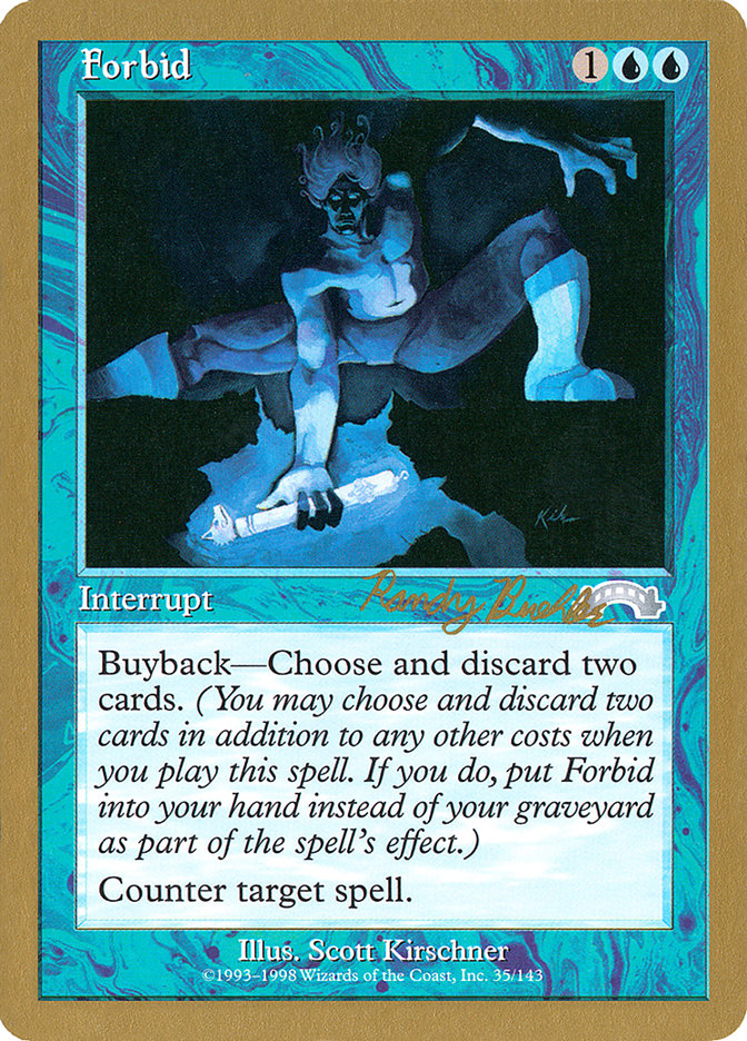 Forbid (Randy Buehler) [World Championship Decks 1998] Magic: The Gathering