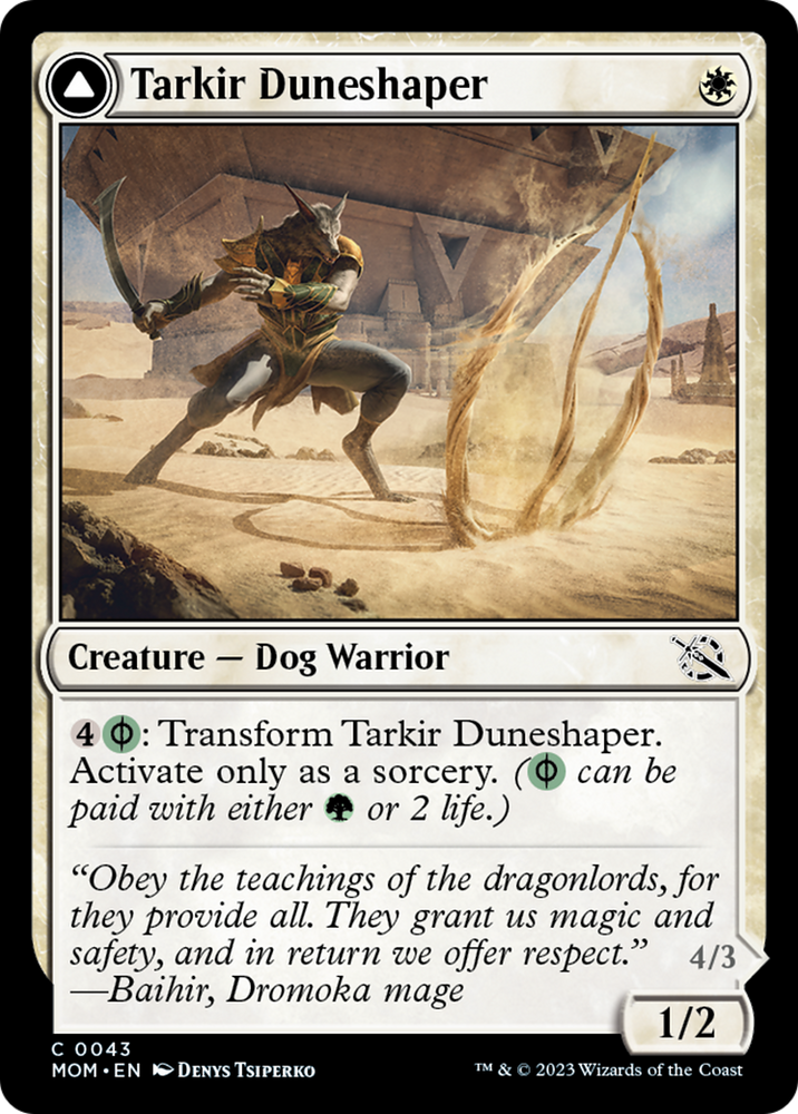 Tarkir Duneshaper // Burnished Dunestomper [March of the Machine] Magic: The Gathering