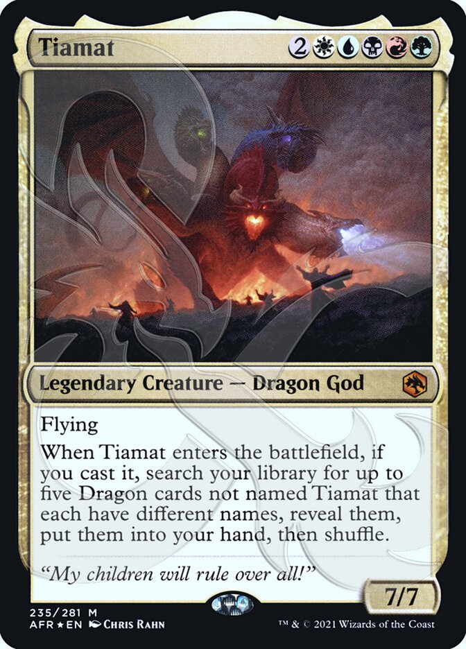 Tiamat (Ampersand Promo) [Dungeons & Dragons: Adventures in the Forgotten Realms Promos] Magic: The Gathering