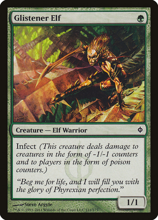 Glistener Elf [New Phyrexia] Magic: The Gathering