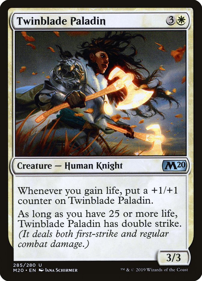Twinblade Paladin [Core Set 2020] Magic: The Gathering