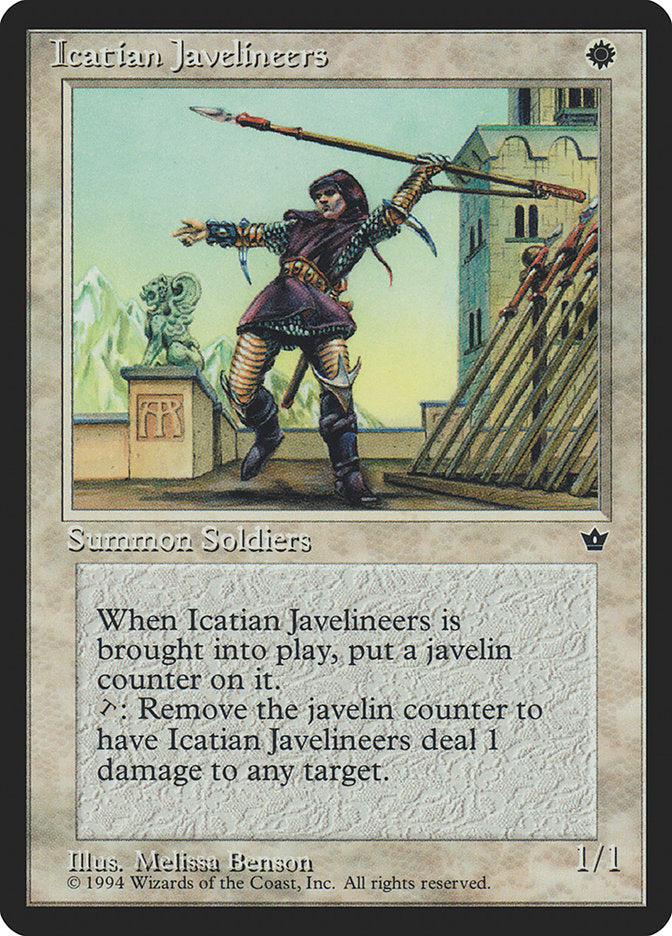 Icatian Javelineers (Melissa A. Benson) [Fallen Empires] Magic: The Gathering