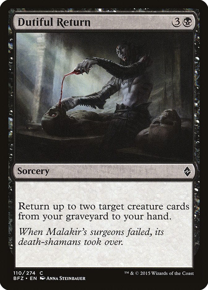 Dutiful Return [Battle for Zendikar] Magic: The Gathering