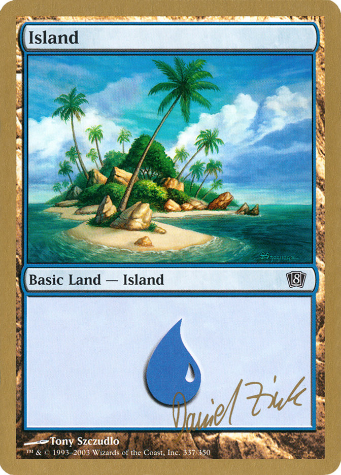 Island (dz337) (Daniel Zink) [World Championship Decks 2003] Magic: The Gathering
