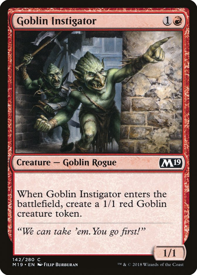 Goblin Instigator [Core Set 2019] Magic: The Gathering